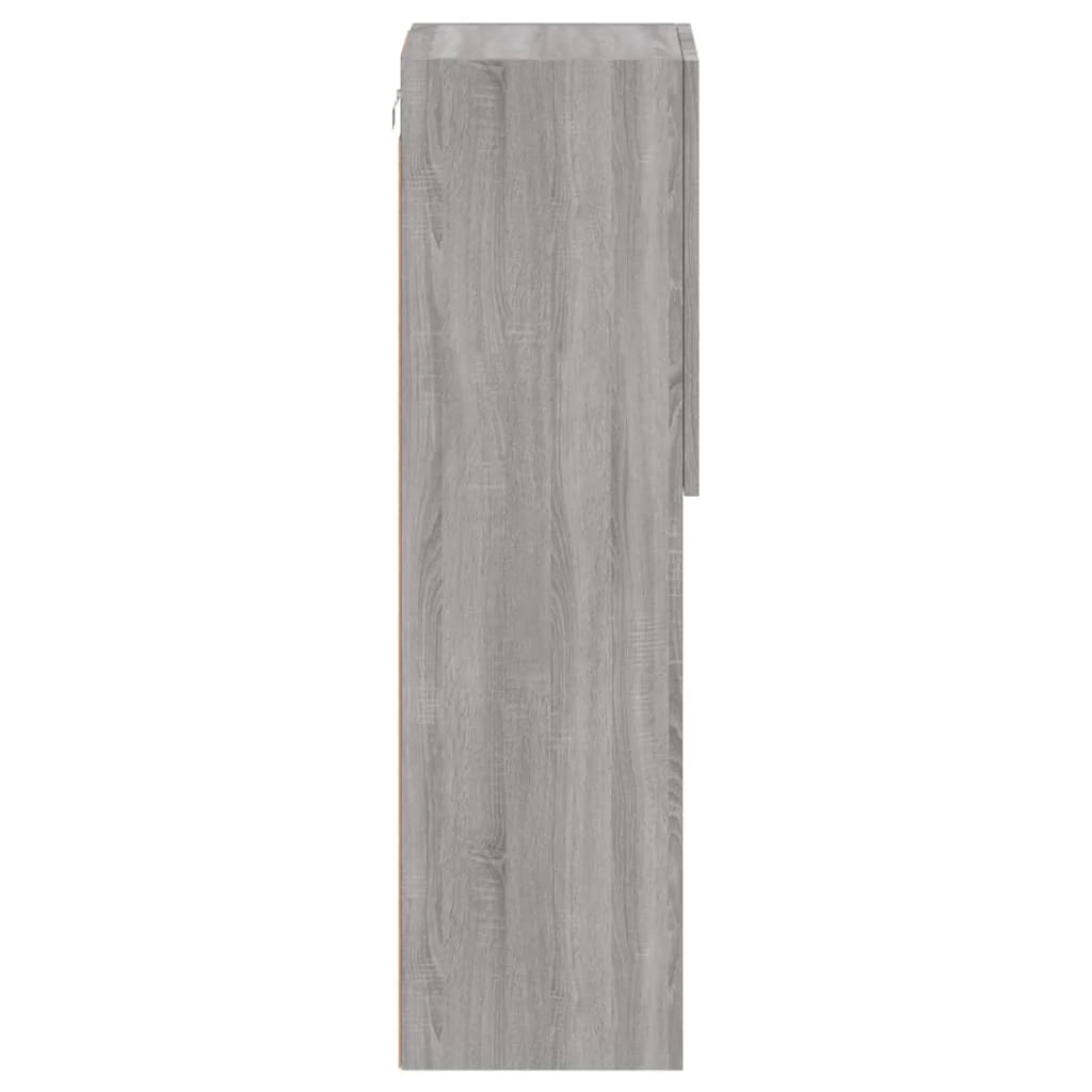 Mobile TV multimediale mensola TV credenza mobile TV sala da pranzo soggiorno camera da letto con luci LED Sonoma 30,5 x 30 x 102 cm grigio 02_0026820