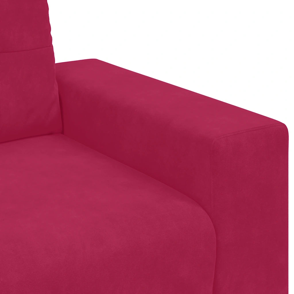 Divano Divanetto Rosso Vino 180x77x82 cm in Velluto 4105126