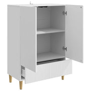 Credenza | Madia | Buffet da pranzo | Armadio da pranzo Bianco Lucido 66 x 34,5 x 95 cm Legno ingegnerizzato