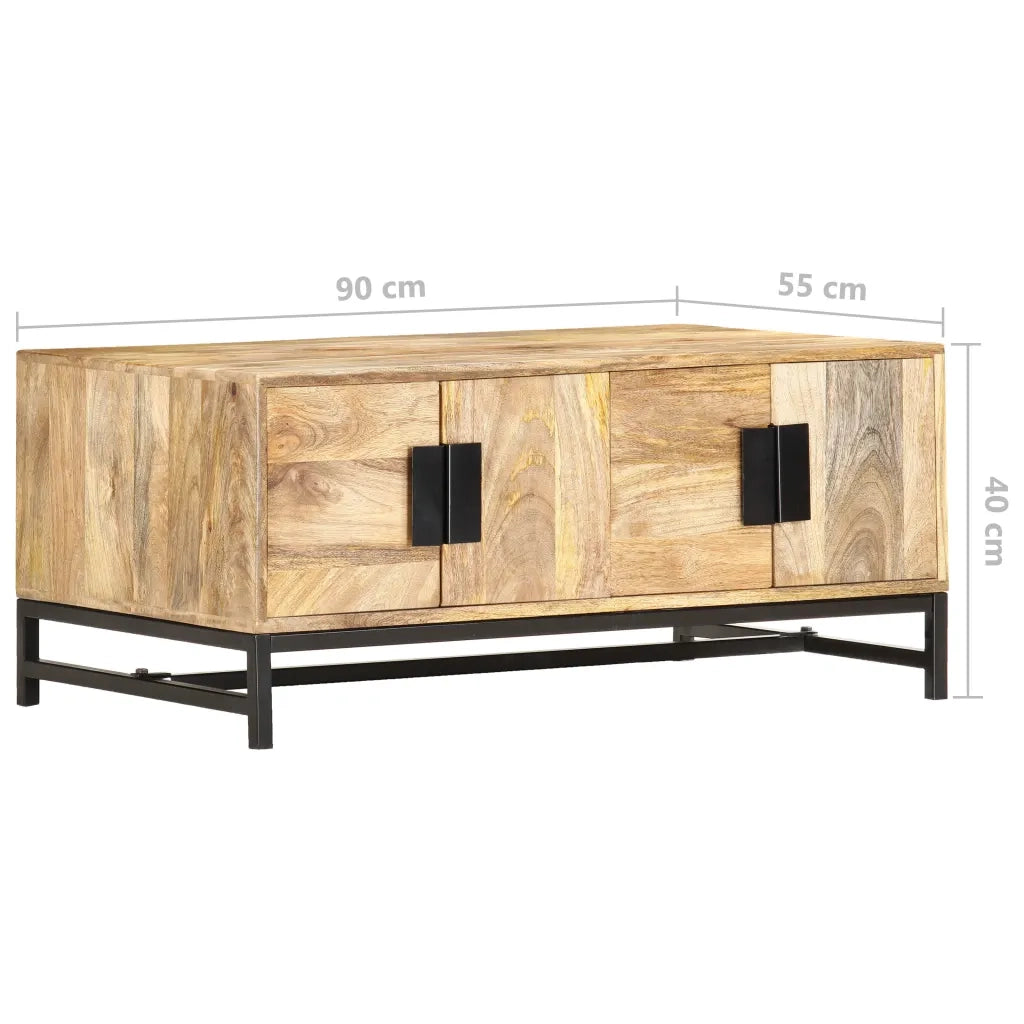 Tavolino da Salotto 90x55x40 cm in Legno Massello di Mango 285869