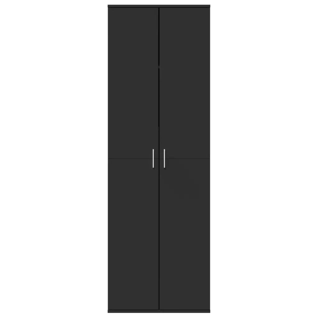 Credenza Nera 60x35x180 cm in Legno Multistrato