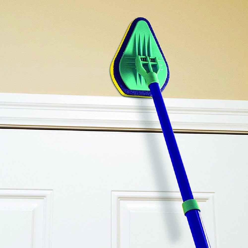 Trade Shop - Spazzola Pulisci Piastrelle Finestre Bagni Allungabile 3 In 1 Clean Reach -