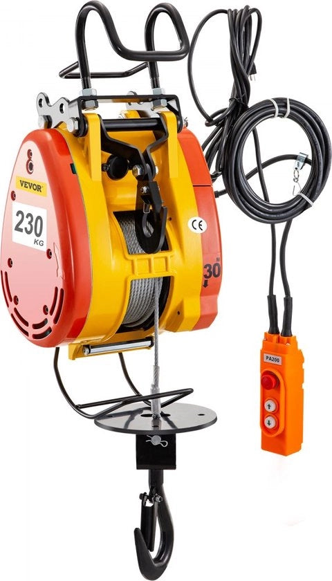 Sollevatore elettrico a cavo con gru elettrica per sollevamento cavo elettrico con catena e cavo 230kg con 30m