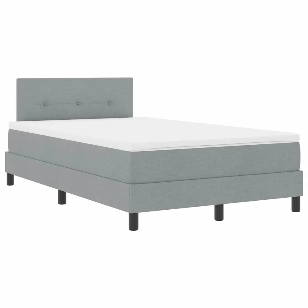 Letto a molle con materasso Grigio chiaro 120 x 200 cm Tessuto 3342198