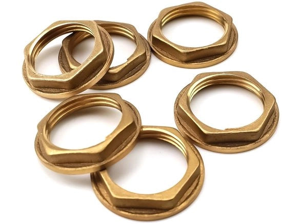 Ammortizzatori per tubi 6 pezzi - Flessi G3/4 - Bocchette a 6 lobi in rame - Contramostra femmina - Resistente alla ruggine - Connettori stabili - Flessi ammortizzati