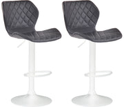 Set 2 sgabelli bar Cork in similpelle nero,bianco
