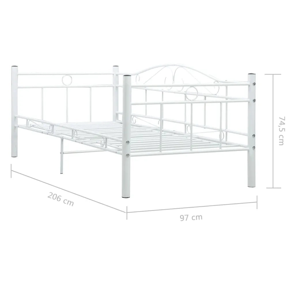 Telaio Divano letto | Sof¨¤ letto | Letto singolo Bianco in Metallo 90x200 cm