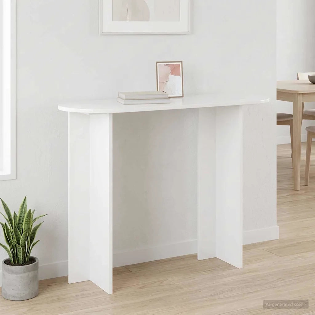 Tavolo consolle Bianco Lucido 100 x 39,5 x 75 cm