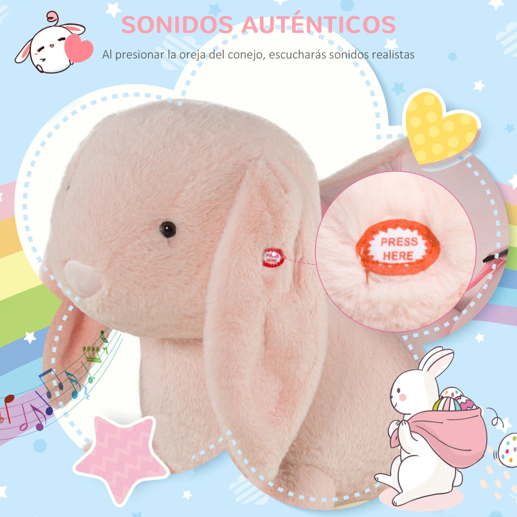 Cavallo a Dondolo per Bambini con Sonido e Sicurezza ¨C zephmum ¨C Rosa 60x33x50