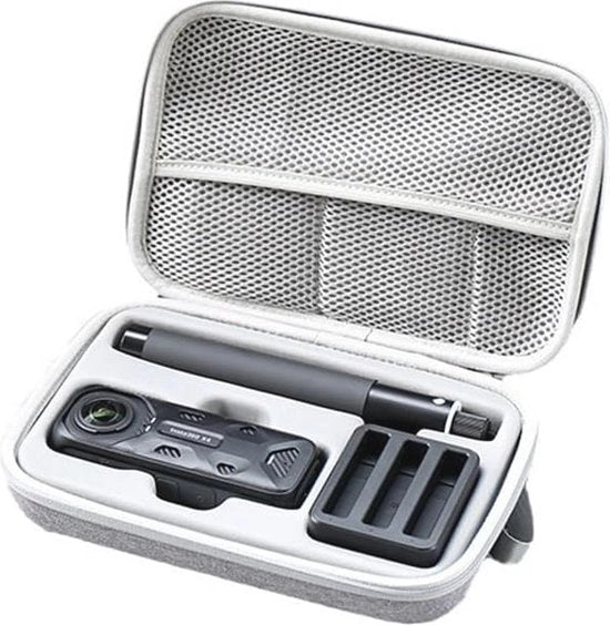 Case portatile in EVA per fotocamera panoramica - Scocca rigida grigia con tasca portatile
