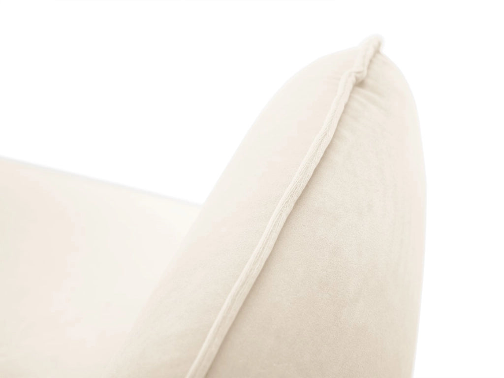 Cosmopolitan Design - Divano "Vienna" 4 posti in velluto beige chiaro 