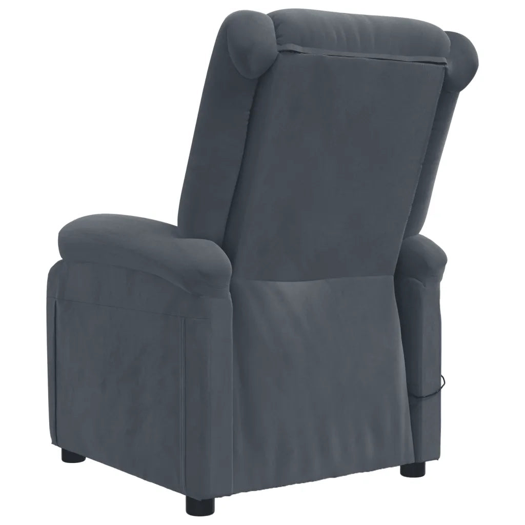 Poltrona Massaggiante Reclinabile Verde Scuro in Velluto cod mxl 31785
