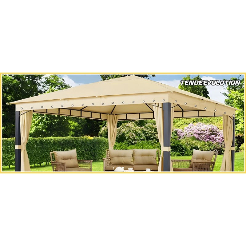 Telo PVC Impermeabile Rosso | Telone Occhiellato 650g/mq | Copertura Esterna | 3x4m | Resistente Protezione Multiuso