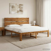 Letto matrimoniale con testiera ROSTOCK Naturale 200 x 200 cm 3405498