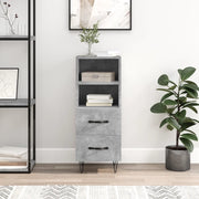 Credenza-Buffet-Armadio da cucina Grigio Cemento 34,5x34x90 cm in Legno Multistrato 358095