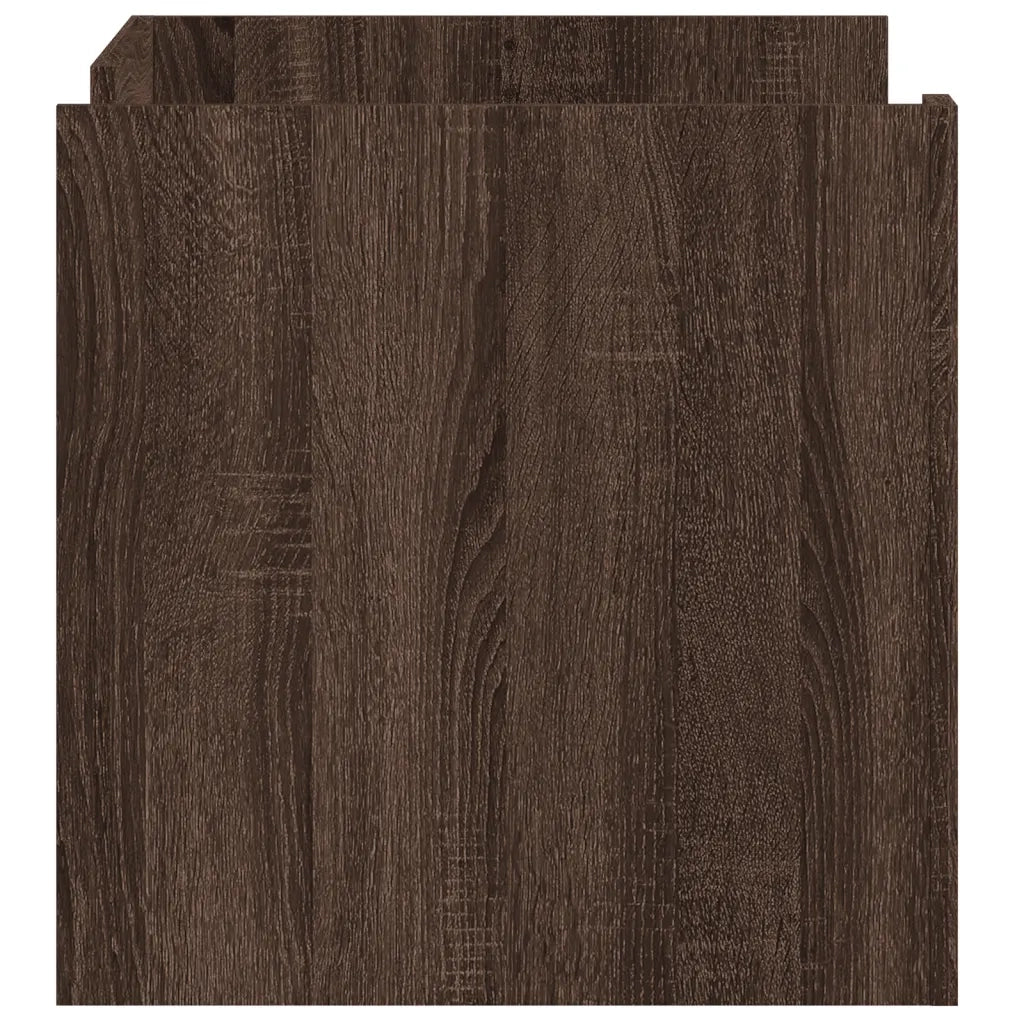 Tavolino da Salotto-Tavolino da soggiorno-Tavolo Rovere Marrone 80x50x50cm Legno Multistrato 811577