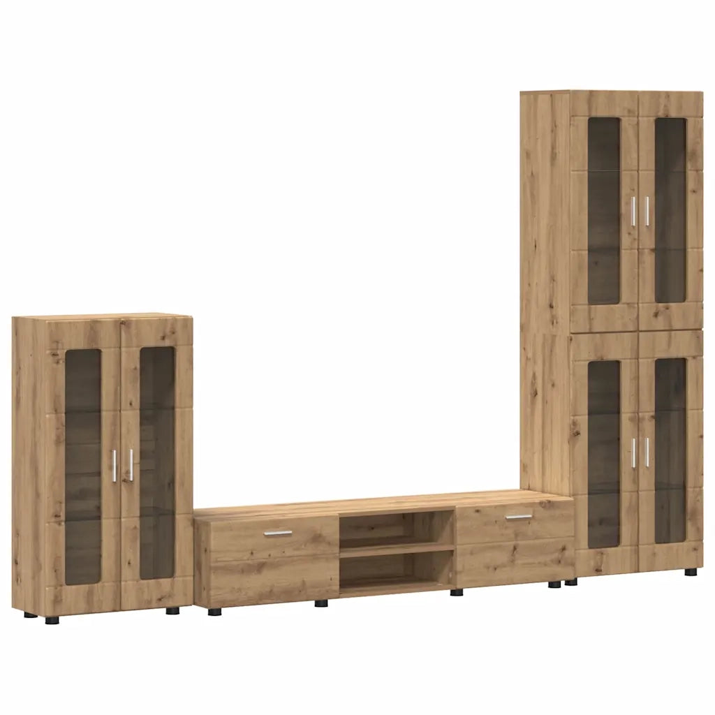 Set mobile TV FLORIN Rovere artigianale Legno multistrato