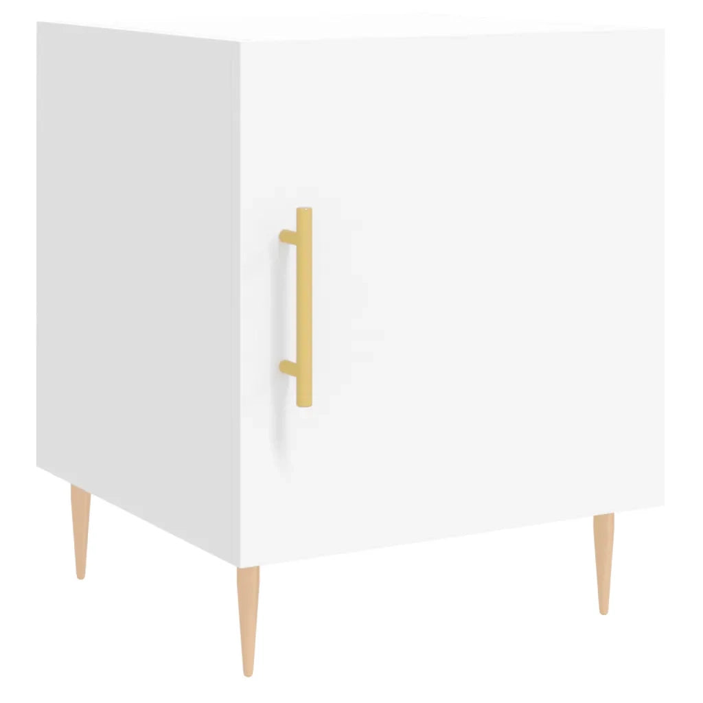 Comodino Bianco 40x40x50 cm in Legno Multistrato 827532