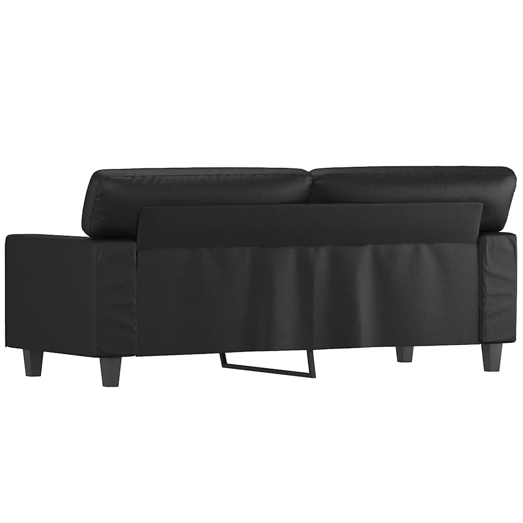 Divano | Divano da soggiorno | Sofa a 2 Posti Nero 140 cm in Similpelle