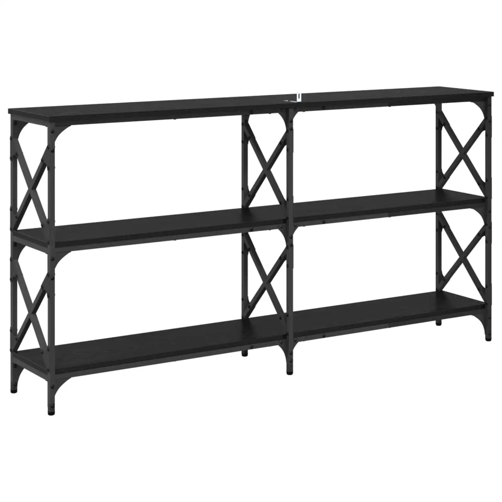 Tavolo Consolle | Tavolo d'Ingresso Rovere Nero 156 x 28 x 80,5 cm