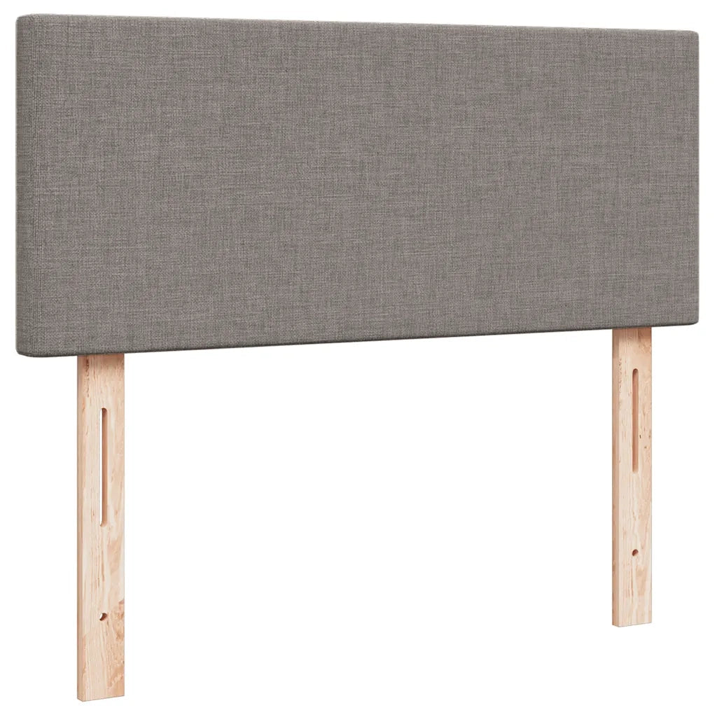 Struttura Letto Pouf con Materasso Tortora 120x190 cm Tessuto 3311363