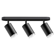 Applique/Plafoniera 3 luci nera GU10 orientabile IP44