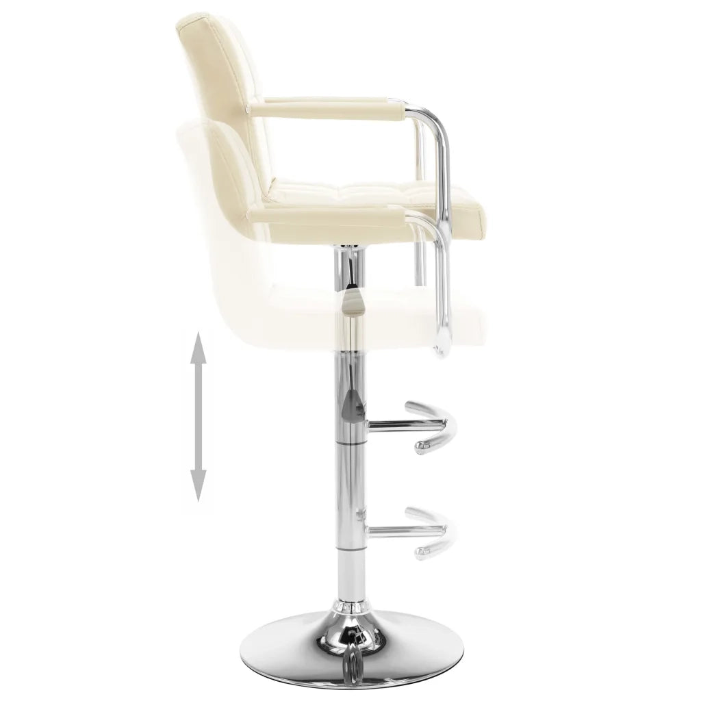 Sgabelli da Bar 2 pz Crema in Similpelle cod mxl 57555