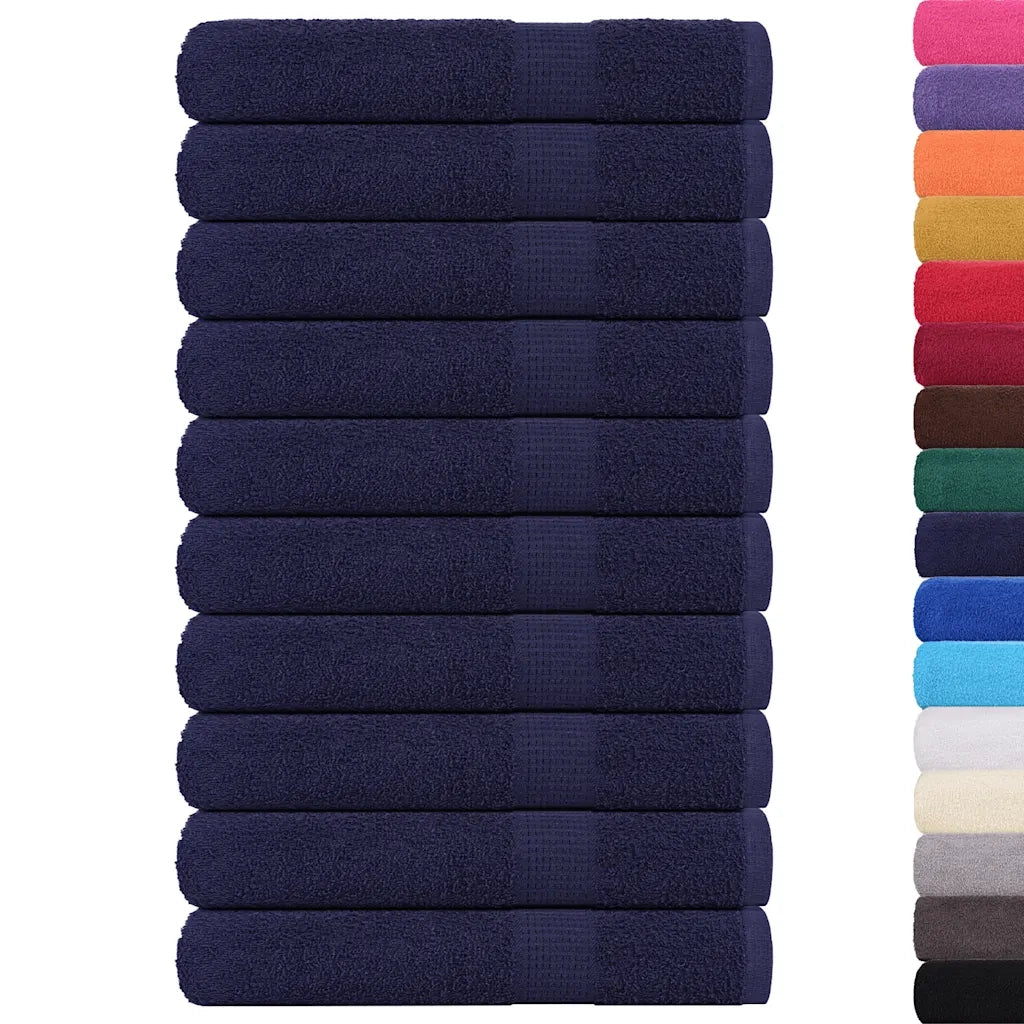 Asciugamani per sauna FROGN 10 pezzi blu navy 80x200 cm 360 g/m² 136793