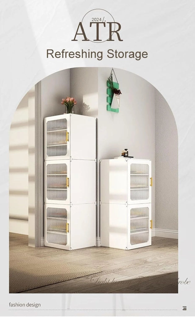 scarpiera Organizzatore per scarpiera per ingresso dell'armadio con porta magnetica, contenitori per scarpiera autoportanti per soggiorno, camera da letto, interni ed esterni, laminati regolabili