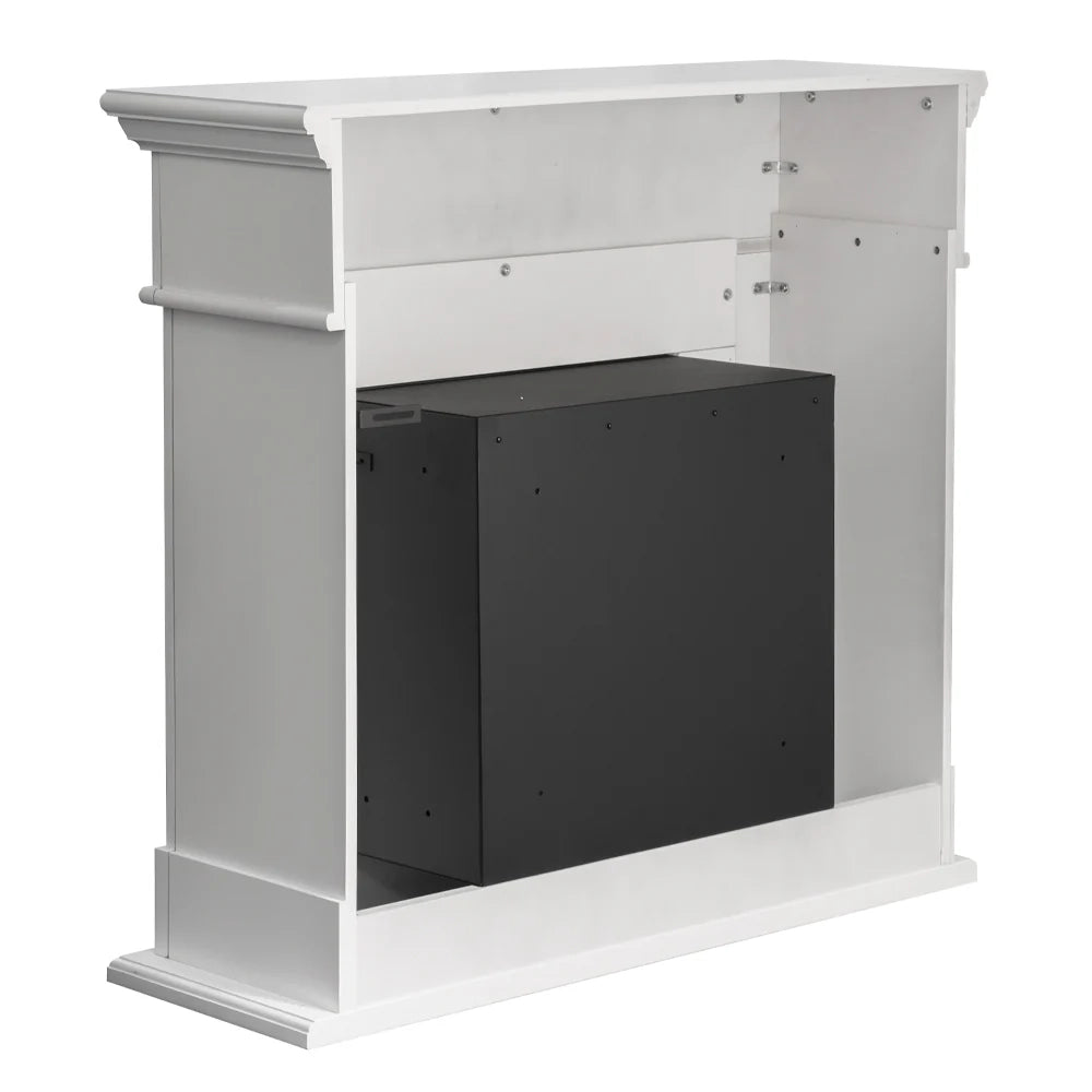 Camino a bioetanolo biocamino da terra Cambridge in legno Bianco 110x37x102h