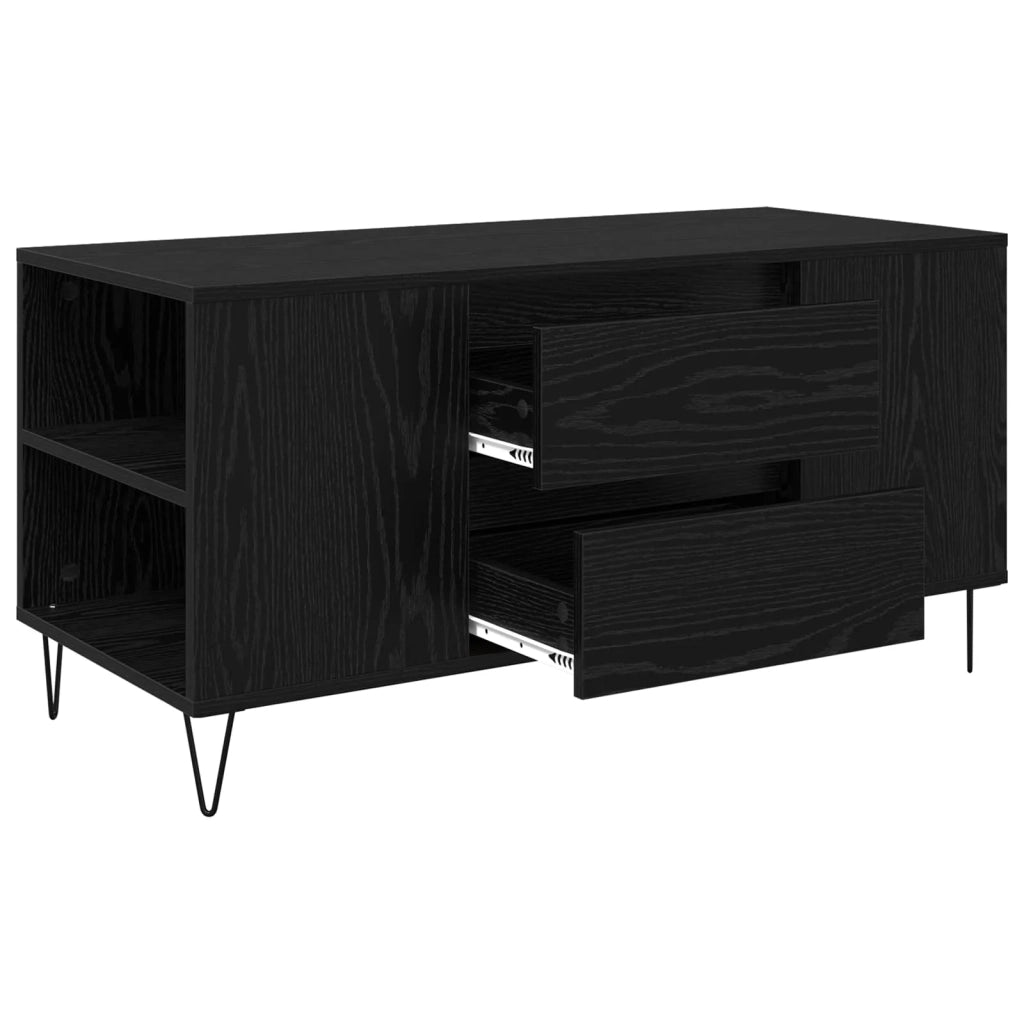 Tavolino da salotto | Tavolino da caff¨¨ | Tavolino da Soggiorno con cassetto Rovere Nero 102 x 44,5 x 50 cm