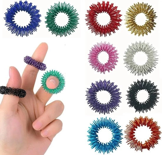 Set di massaggi acupressione 10 pezzi, massaggiere per dita, set di massaggi acupressione, massaggi acupressione e altri ausili per massaggi.