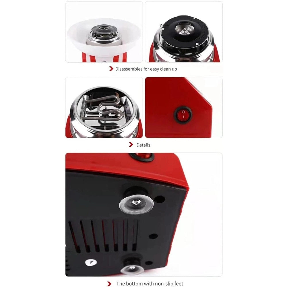Trade Shop - Mini Macchina Per Zucchero Filato Cotton Candy Maker Elettrica Fai Da Te Facile Da Usare -