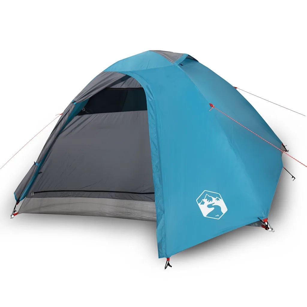 Tenda da Campeggio a Cupola per 4 Persone Blu Impermeabile 94336
