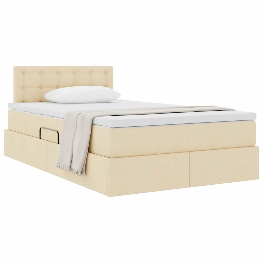 Letto con contenitore e materasso Crema 120 x 200 cm 3370630