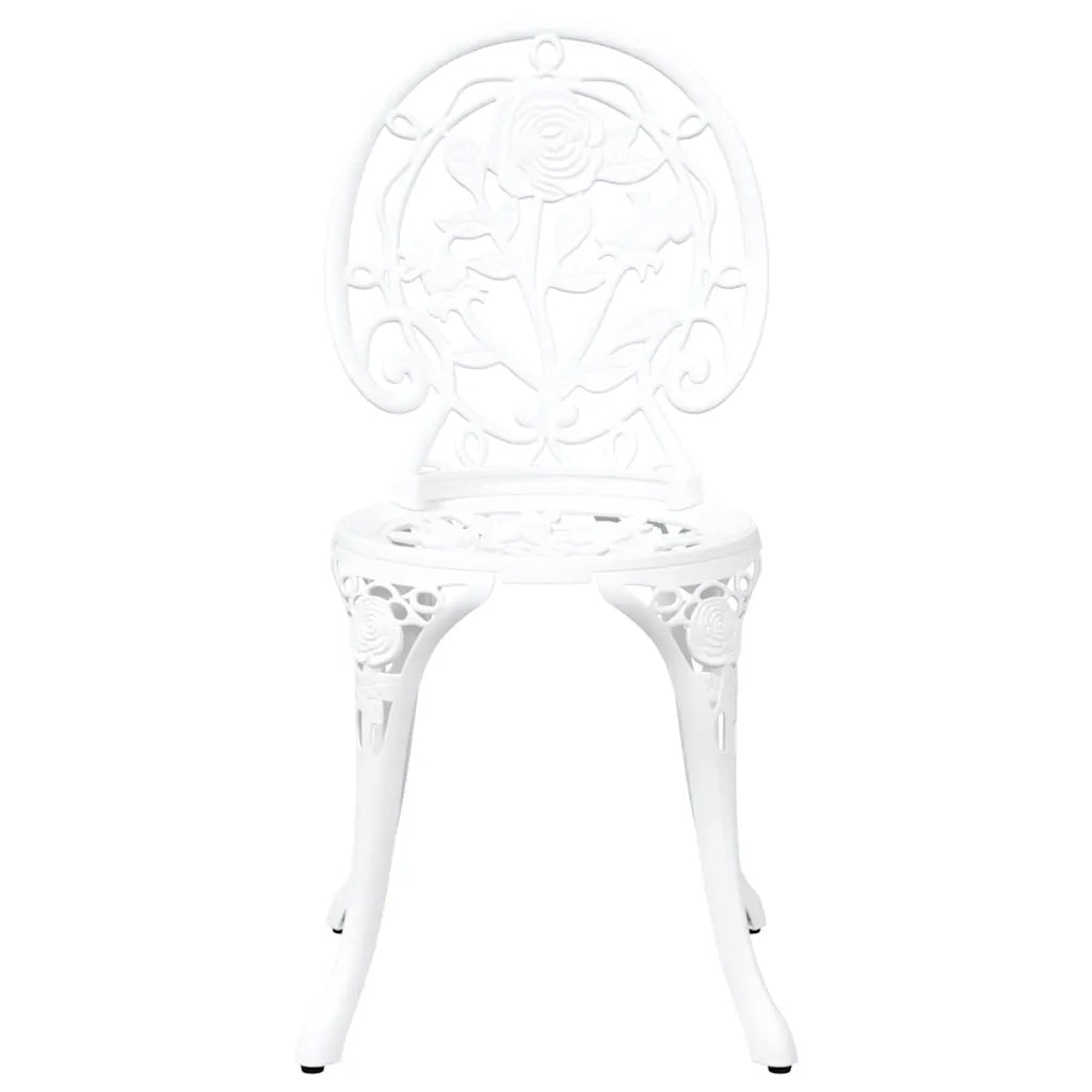 Set Bistro da Giardino 3 pcs Bianco Alluminio 42002388