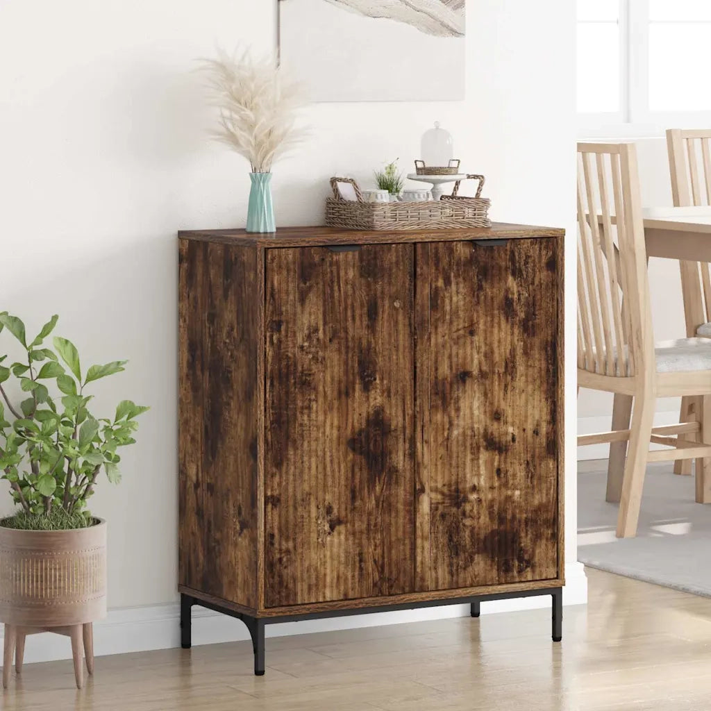 Credenza | Madia | Buffet da pranzo | Armadio da pranzo Rovere fum¨¦ 69,5 x 33 x 82 cm Legno multistrato