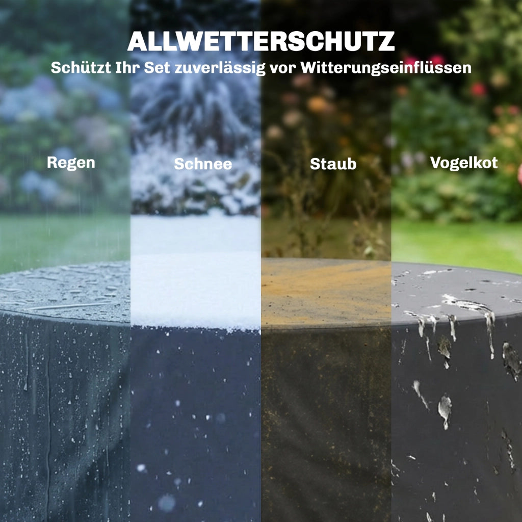 Copertura per Mobili da Giardino Invernale Impermeabile Anti-UV ¨C zephmum ¨C 214x70 cm Nero