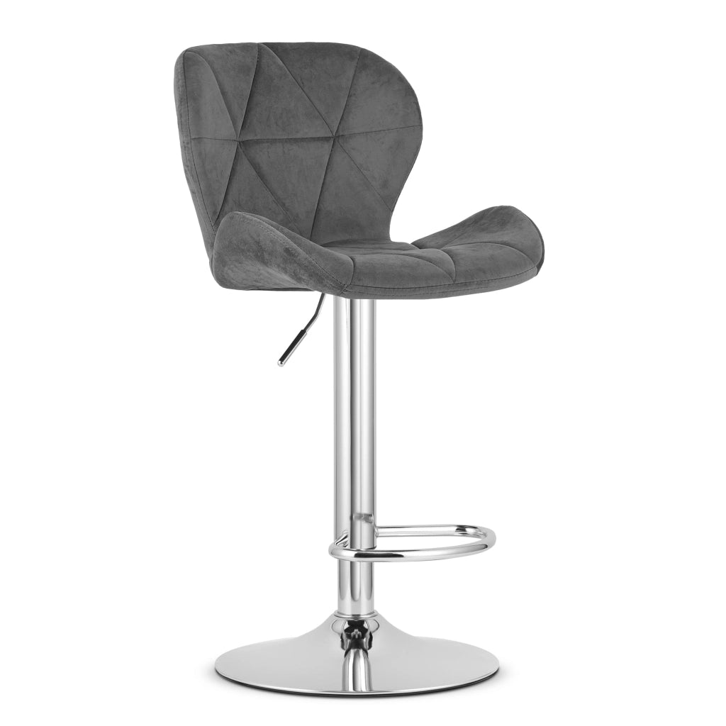 Sgabello in velluto VALORA WEST - Elegante design girevole per soggiorno e cucina