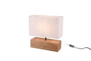 Lampada da tavolo WOODY legno/tessuto E27 RL R50181030