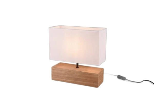 Lampada da tavolo WOODY legno/tessuto E27 RL R50181030