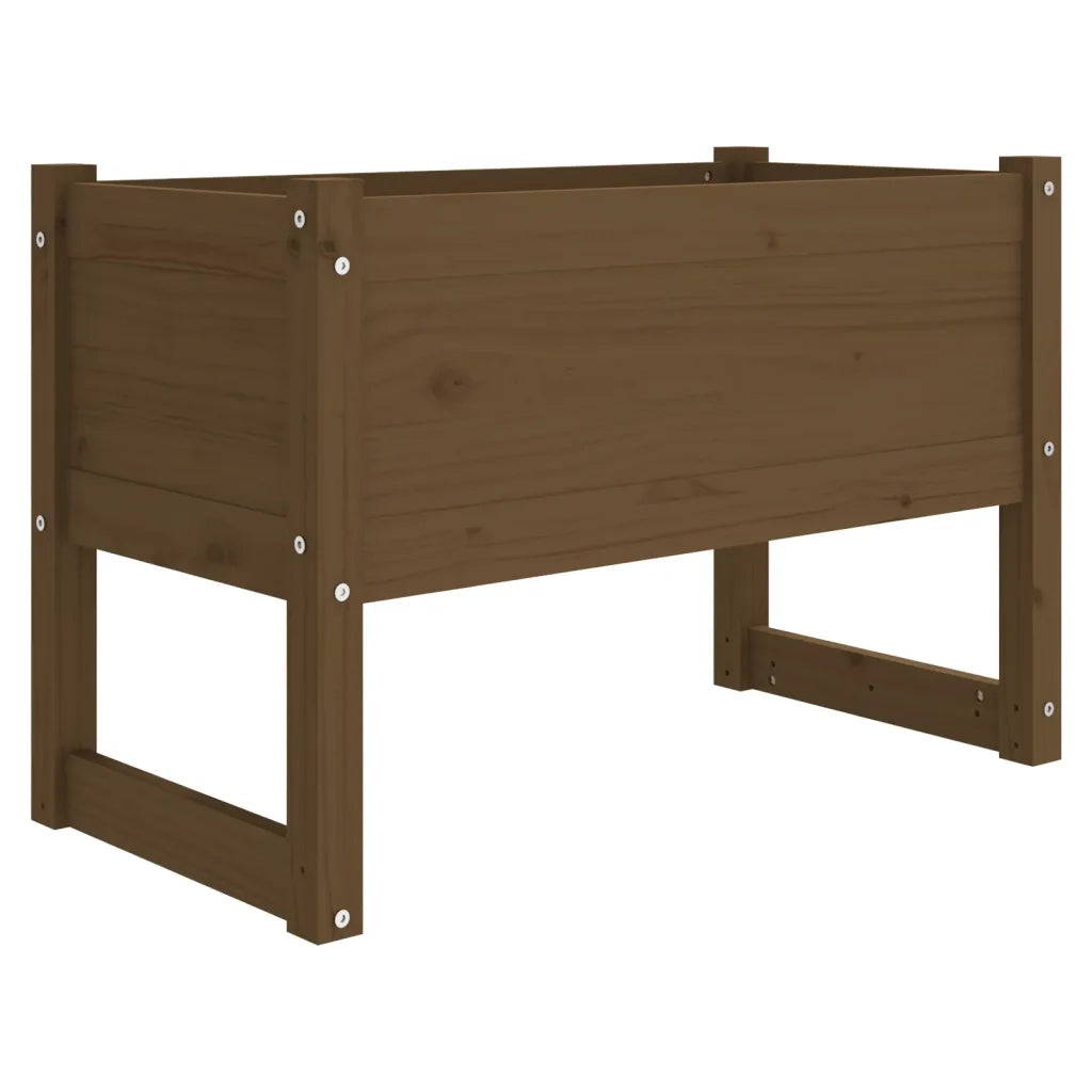 Fioriera Marrone Ambra 78x40x52 cm in Legno Massello di Pino 822120