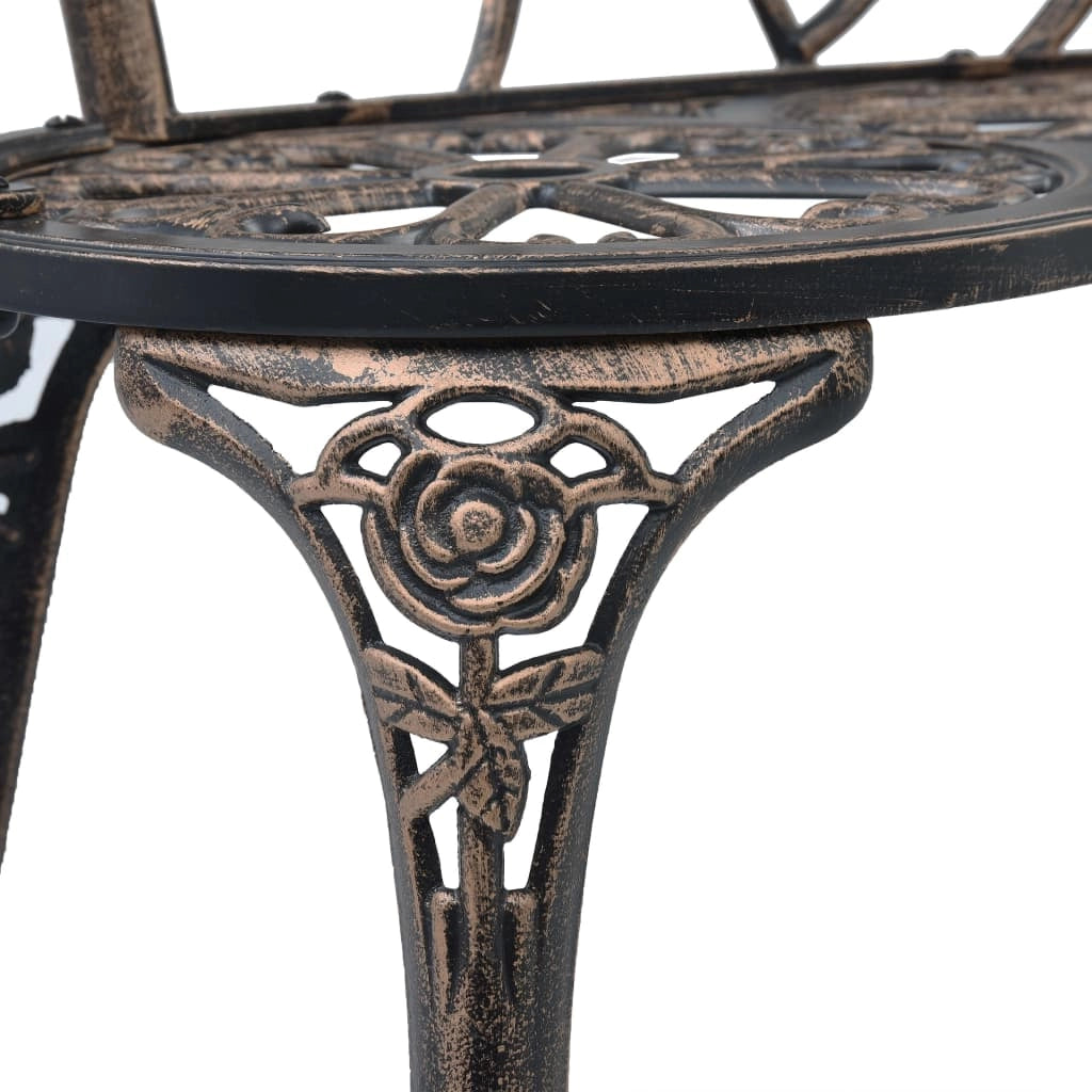 Panca da giardino mobili da esterno per patio terrazza da bistrot 100 cm alluminio pressofuso color bronzo 02_0011138