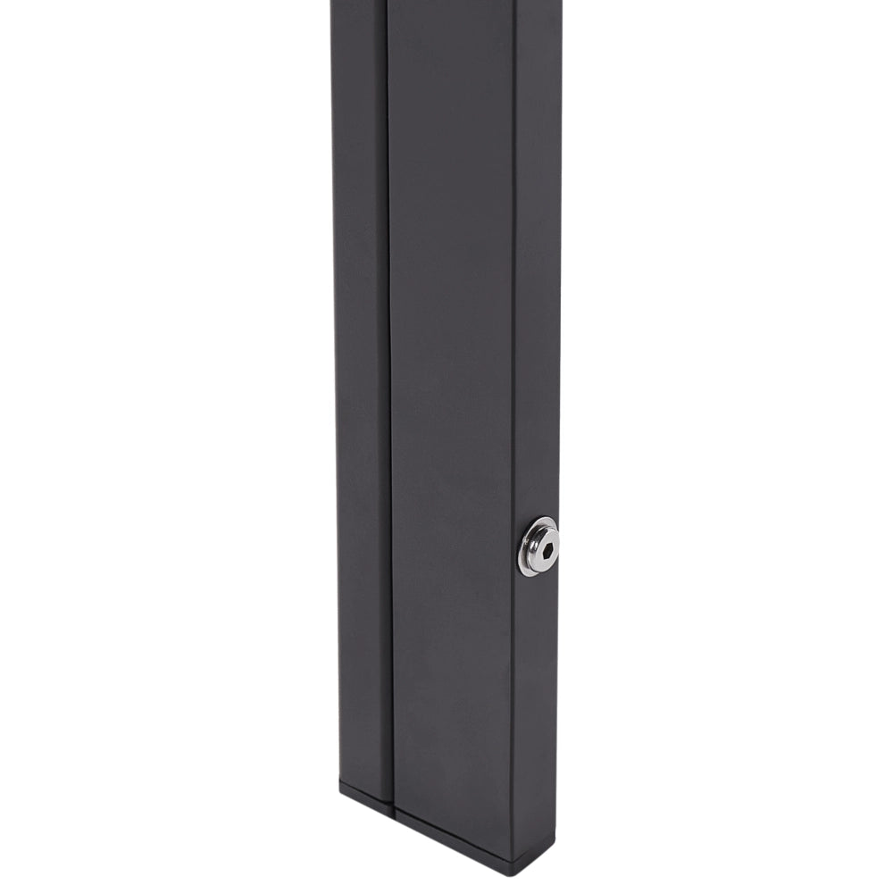 Set da Pranzo da Giardino Tavolo Rettangolare 2 Panche Telaio Alluminio anodizzato nero esterno terrazzo