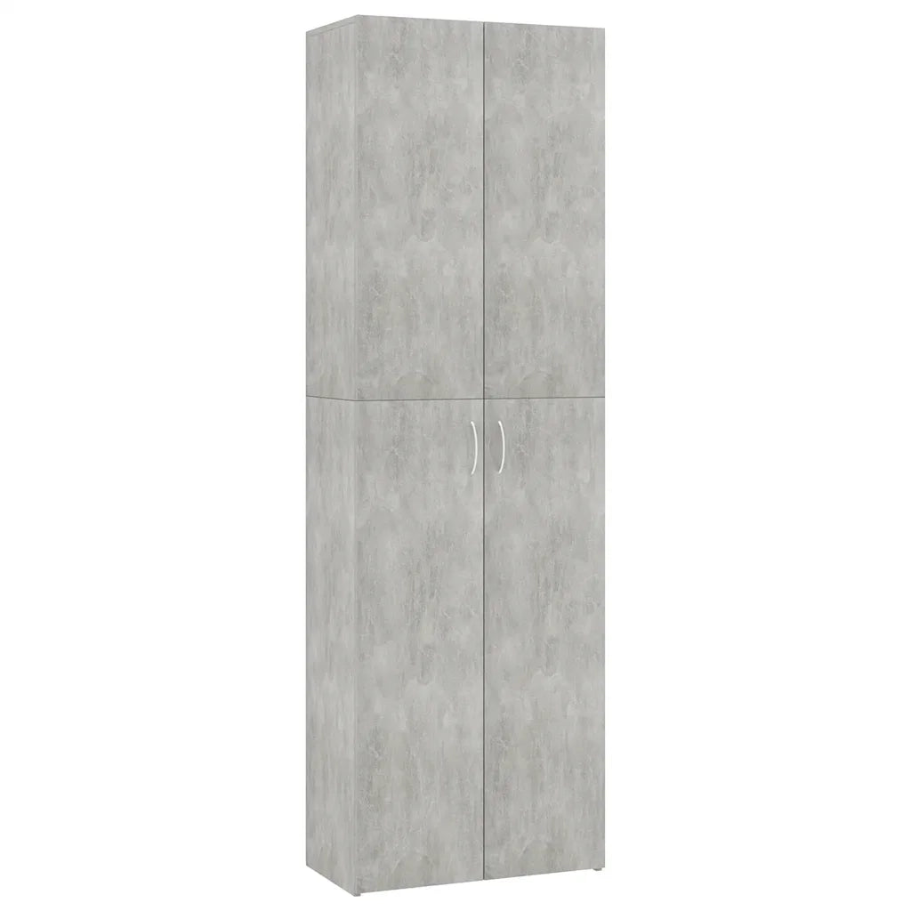 Armadio da Ufficio Grigio Cemento 60x32x190cm Legno Multistrato 800301