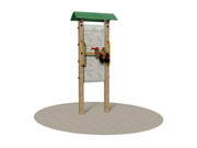 Stazione rotazione braccia Giochipark cm75x90x215h legno acciaio parchi fitness