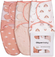 Set di pannolino e sacco a pelo per neonati 0-3 mesi - Asciugamano per la notte e sacco a pelo - Set di 3 pannolini universali - 100% cotone biologico