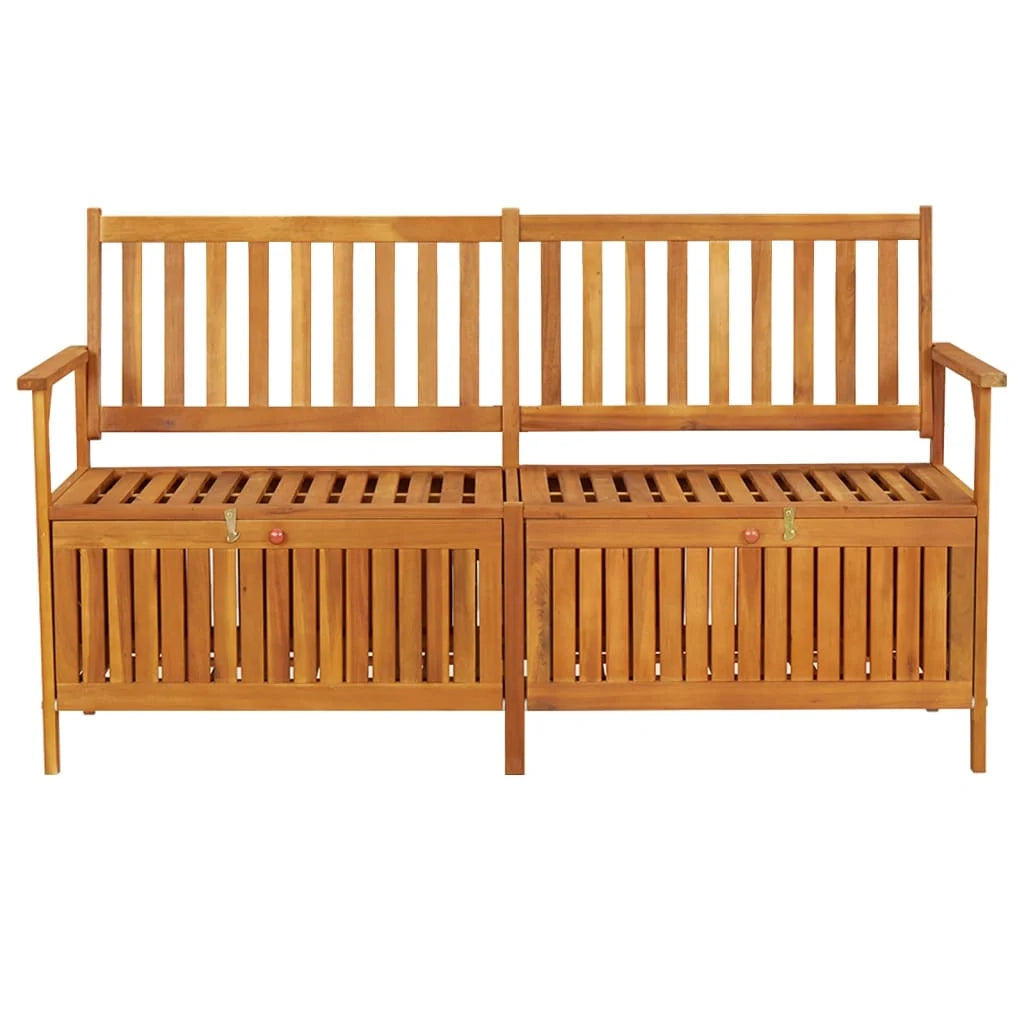 Panca da giardino mobili da esterno per patio contenitore per terrazza 148 cm legno massello di acacia 02_0011795