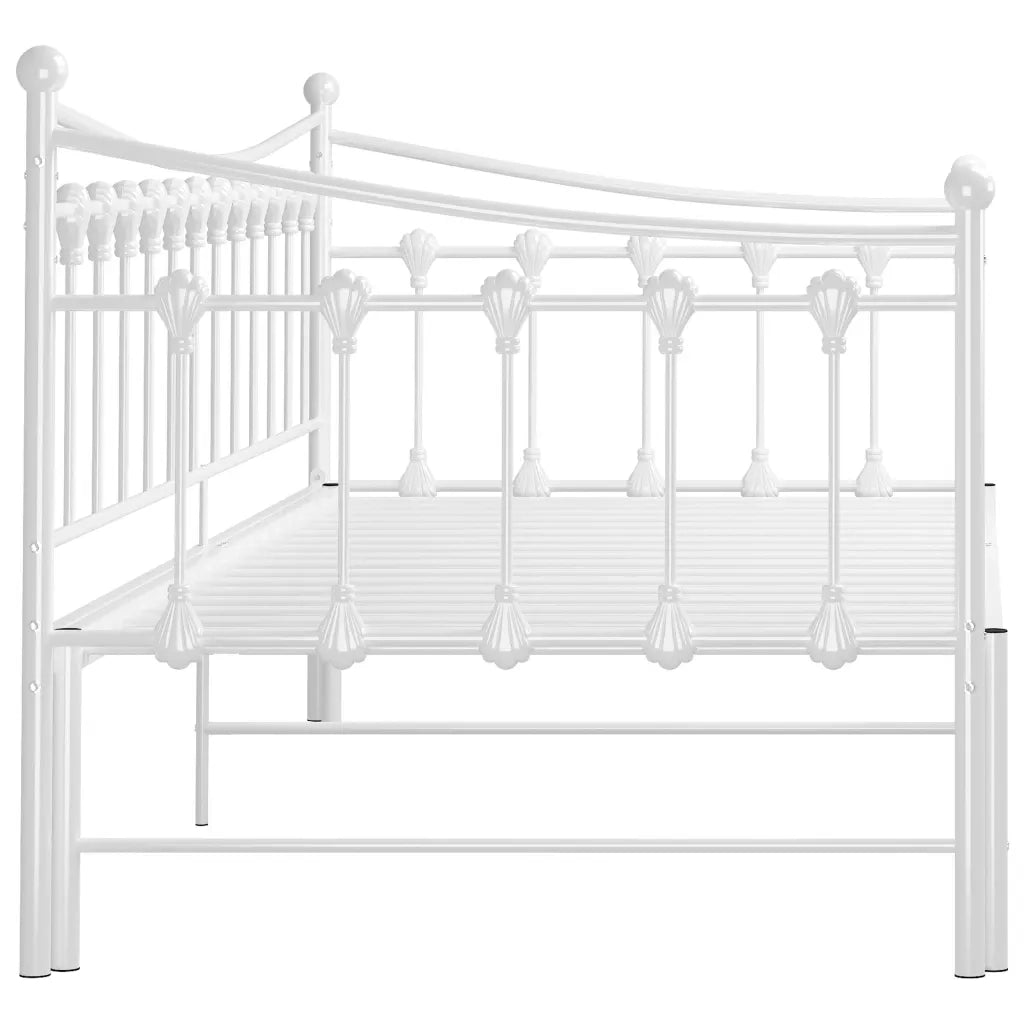 Telaio Divano Letto Estraibile Bianco in Metallo 90x200 cm 324759