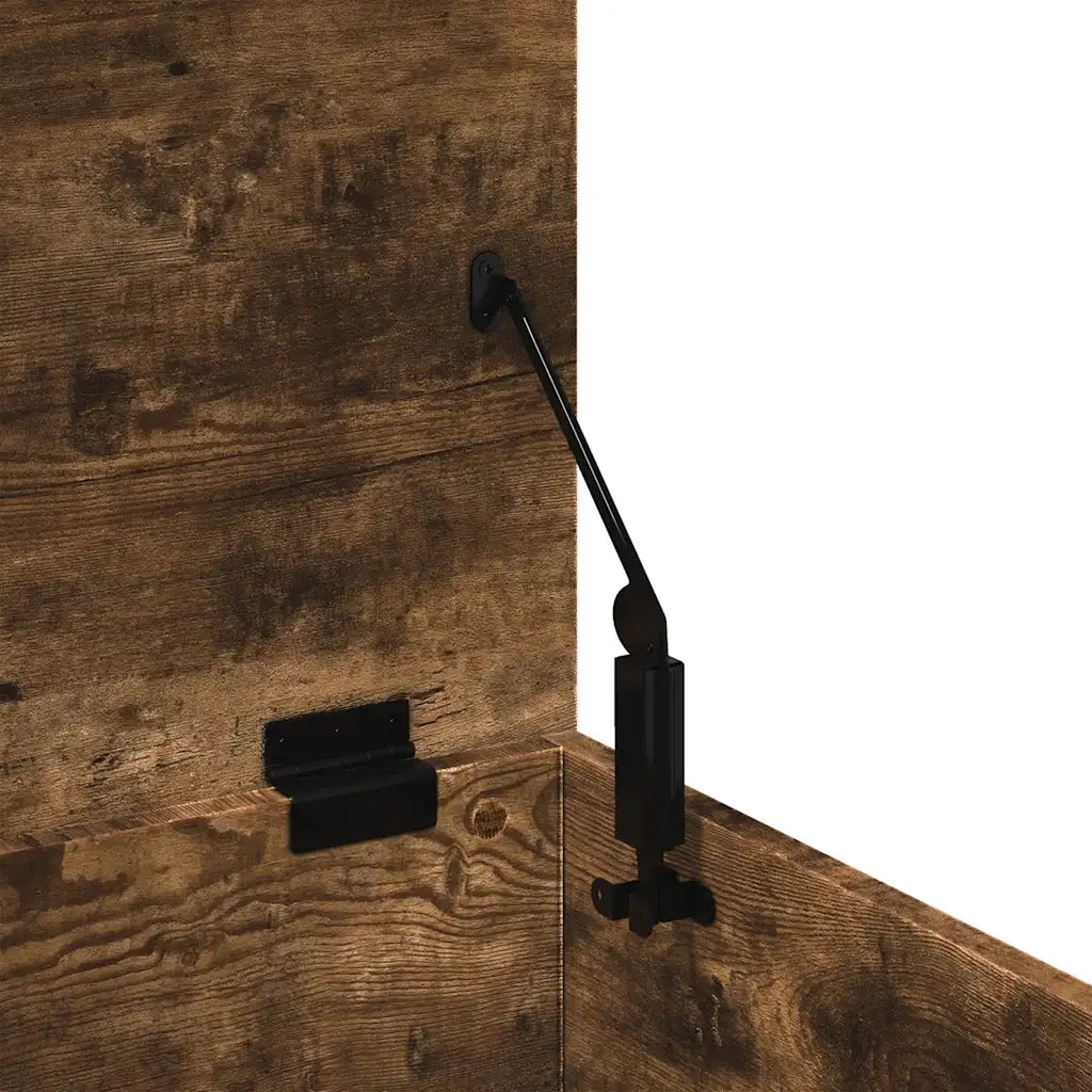 vidaXL Contenitore Portaoggetti Rovere Fumo 90x35x35 cm in Truciolato